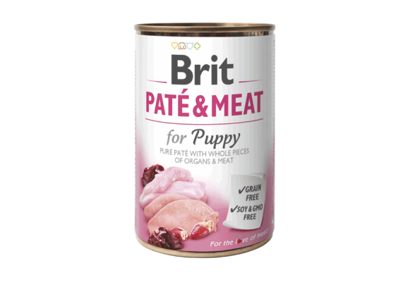 Brit Care Pate & Meat Вологий корм для цуценят 400 г (курка та індичка)