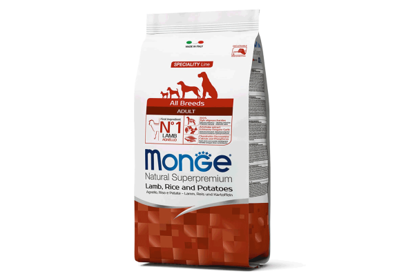 Monge Speciality Line Сухий корм для собак усіх порід, з ягням, рисом та картоплею, 2,5 кг