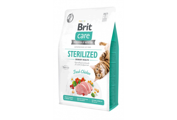 Сухий корм для стерилізованих котів Brit Care Cat GF Sterilized Urinary Health 2 кг (курка)