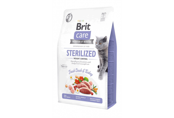 Сухий корм для котів контроль ваги Brit Care Cat GF Sterilized Weight Control 2 кг