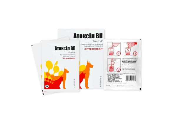 Ентеросорбент для котів та собак Атоксил ВП пакет - саші 1 г  1 шт