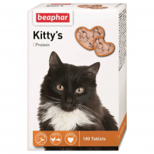 Кормова добавка Beaphar Kittys +Protein з протеїном для кішок 180 таб