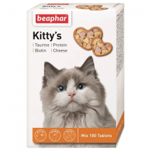 Beaphar Kittys Mix Вітамінізовані ласощі для котів, 180 таб