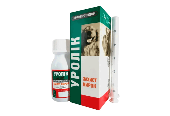 Уролік суспензія при сечокамяній хворобі у котів і собак, 50 мл
