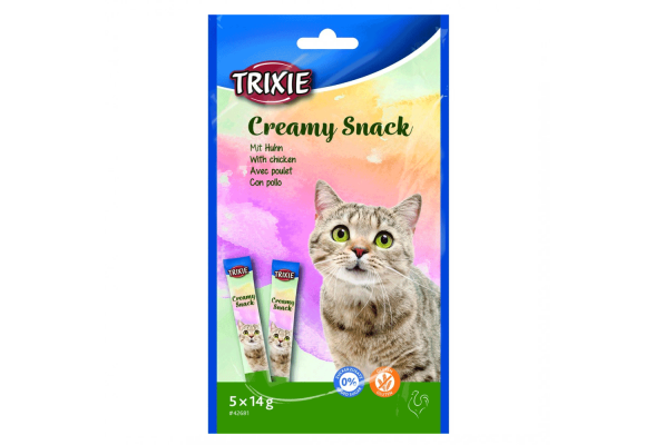 Trixie Creamy Snacks Ласощі для котів, курка, 5 шт.)