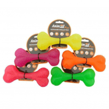 AnimAll Fun Игрушка Кость каучуковая для собак 15 см, зеленая
