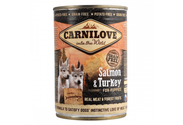 Carnilove Carnilove Grain Free Puppy Вологий корм для цуценят, з лососем та індичкою, 400 г