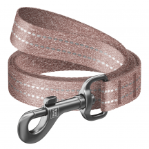 WAUDOG Re-cotton Повідець світловідбивний, бавовна, 200 см/15 мм, коричневий