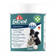 8in1 Excel Brewers Yeast Вітаміни для для шкіри та шерсті собак і котів, 260 таб