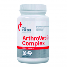 Vet Expert ArthroVet Complex Small breed&cats Харчова добавка для підтримання здоров’я функції хрящів і суглобів у котів і собак малих порід, 60 капс.