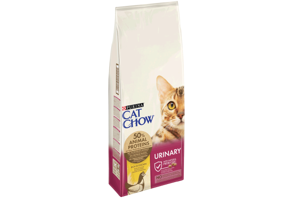 Cat Chow Urinary Сухий корм для котів, для підтримки здоров'я сечовивідної системи, з куркою, 15 кг