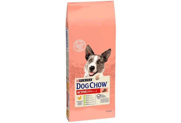 Dog Chow Active Adult 1+ Сухий корм для дорослих собак з підвищеною активністю, з куркою, 14 кг