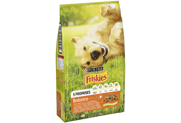 Friskies Balance Сухий корм для дорослих собак, з куркою, яловичиною та овочами, 10 кг