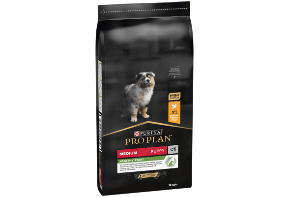 Pro Plan Puppy Сухий корм для цуценят та молодих собак середніх порід, з куркою, 12 кг