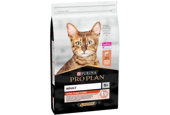 Pro Plan Adult 1+ Vital Functions Сухий корм для дорослих котів, з лососем, 10 кг