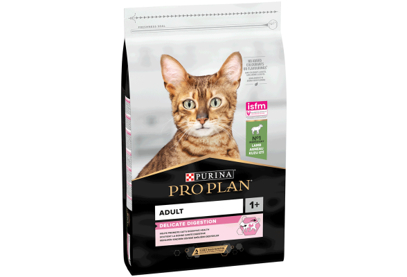 Pro Plan Delicate Digestion Сухий корм для котів з чутливим травленням та вибагливих до їжі, з ягням, 10 кг
