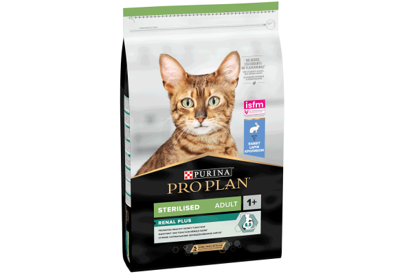 Pro Plan Sterilised Adult 1+ Renal Plus Сухий корм для стерилізованих котів, з кроликом, 10 кг