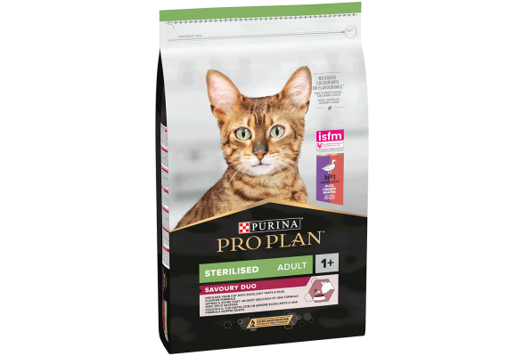 Pro Plan Sterilised Сухий корм для стерилізованих котів, з качкою та печінкою, 10 кг