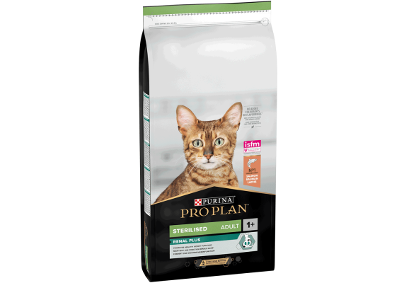 Pro Plan Sterilised Adult 1+ Renal Plus Сухий корм для стерилізованих котів, з лососем, 14 кг