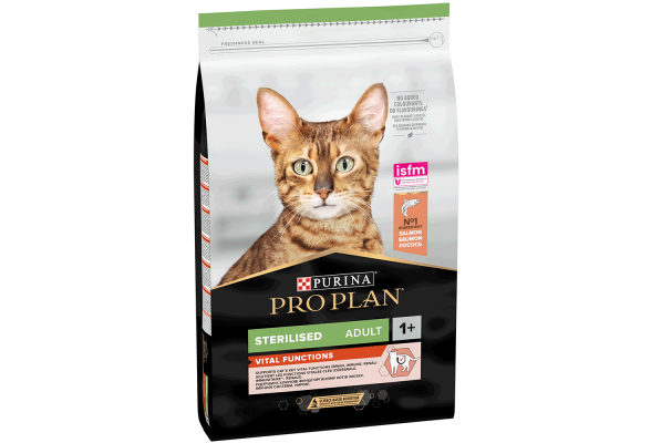 Pro Plan Sterilised Vital Сухий корм для дорослих стерилізованих котів, з лососем, 10 кг