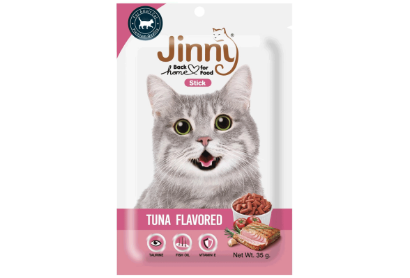 Jinny Ласощі для котів, палички зі смаком тунця, 35 г
