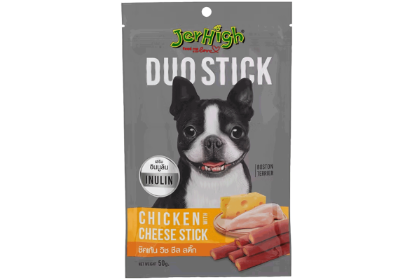 Jerhigh Duo stick Ласощі для собак, палички, м'ясо та сир, 50 г