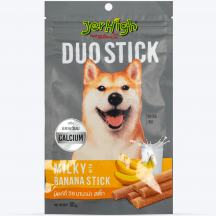 Jerhigh Duo stick Ласощі для собак, палички, молоко та банан, 50 г