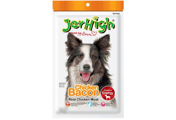 Jerhigh Chicken Bacon Ласощі для собак, курячий бекон, 70 г