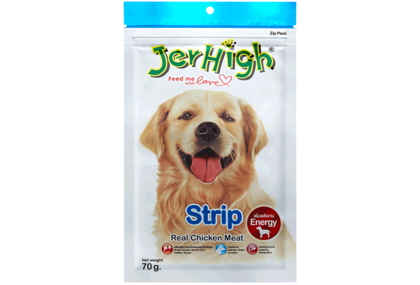 Jerhigh Strip Ласощі для собак, смужки з куркою, 70 г