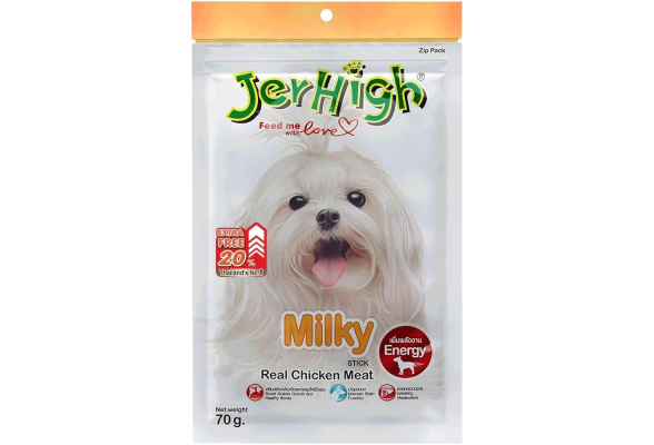 Jerhigh Milky Stick Ласощі для собак, молочні палички з куркою, 70 г