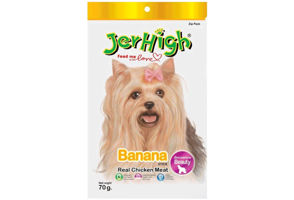 Jerhigh Stick Ласощі для собак, палички з куркою та бананом, 70 г