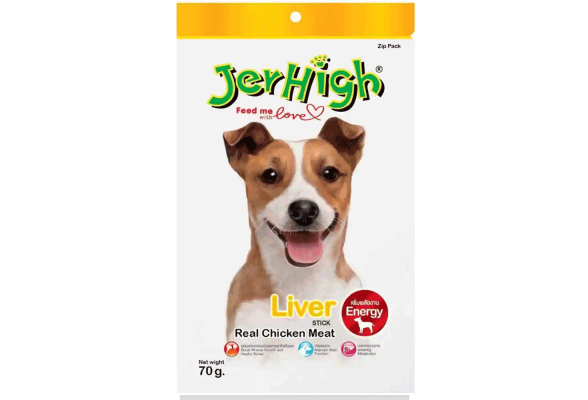 Jerhigh Stick Ласощі для собак, палички з куркою та печінкою, 70 г