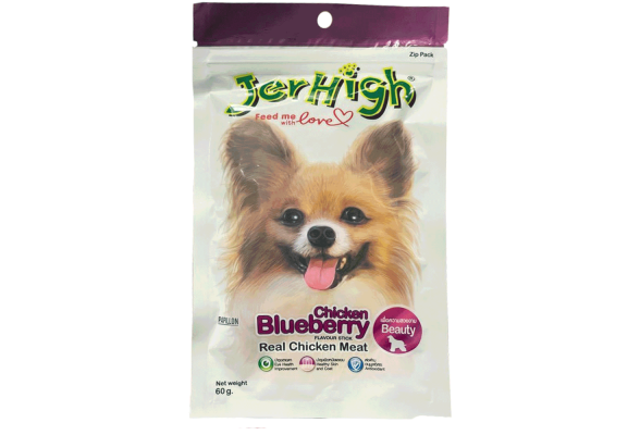 Jerhigh Stick Ласощі для собак, палички з куркою та чорницею, 70 г