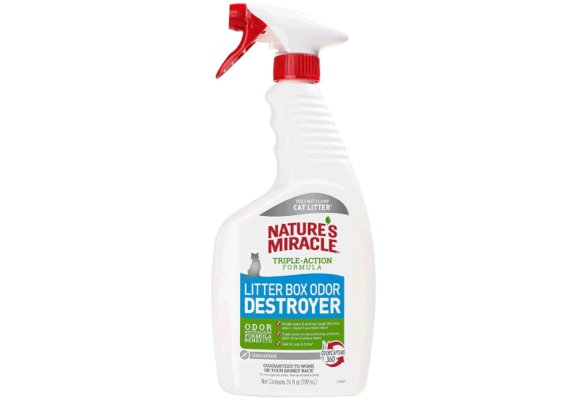 Nature's Miracle Litter Box Odor Destroyer Спрей для усунення запахів котячого туалету, 709 мл