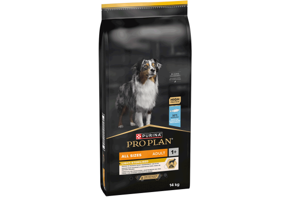 Pro Plan Light/Sterilised Сухий корм для собак з надмірною масою тіла та/або стерилізованих, з білою рибою, 14 кг