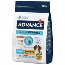 Advance Puppy Sensitive Сухий корм для цуценят всіх порід, із чутливим травленням, з лососем та рисом, 3 кг