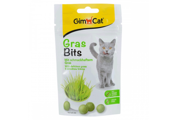 GimCat GrasBits Ласощі для котів, снеки з котячою травою, 40 г