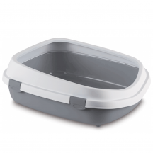 Stefanplast Queen Туалет із високими бортами для котів, 71 х 55 х 24.5 см, сірий