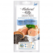 Natural Kitty Creamy treats Крем-снеки для котів з тунцем та насінням чіа, 4х12 г