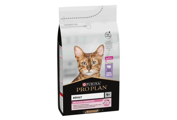 Pro Plan Delicate Digestion Сухий корм для котів з чутливим травленням та вибагливих до їжі, з ягням, 1,5 кг, в наявності 8 шт. Термін придатності 02.2026 р.