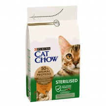 В наявності 1 шт. Cat Chow Sterilized Сухий корм для стерилізованих котів, з індичкою s, 1,5 кг Термін придатності 03.2026 р.