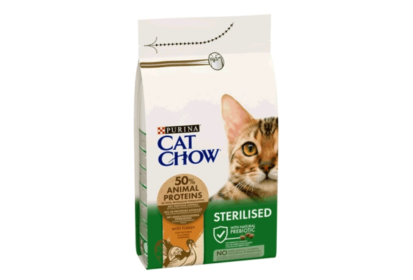 В наявності 1 шт. Cat Chow Sterilized Сухий корм для стерилізованих котів, з індичкою s, 1,5 кг Термін придатності 03.2026 р.