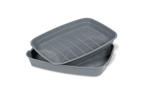 Природа Туалет з сіткою для котів, 27,5 x 36,5 x 5 см, пластик, сірий