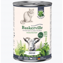 Baskerville FOS Holistic Вологий корм для стерилізованих та малорухливих котів, м’ясо кози, 400 г