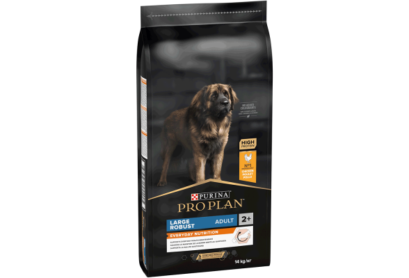 В наявності 1 шт. Pro Plan Large Robust Adult 2+ Everyday Nutrion для дорослих собак великих порід, з куркою, 14 кг Термін придатності 05.2026 р.