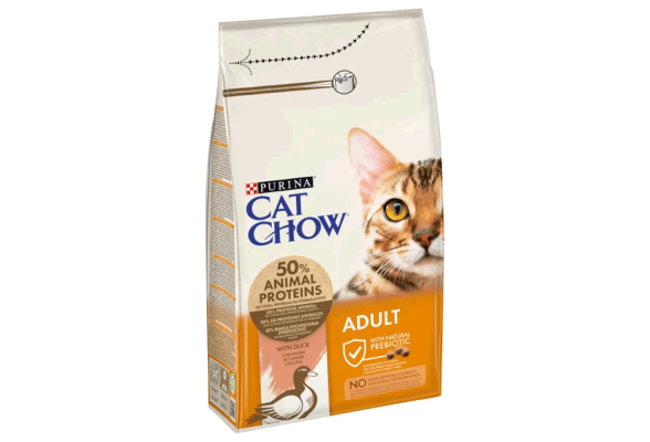 В наявності 1 шт. Cat Chow Сухий корм для котів, з качкою, 1,5 кг Термін придатності 01.05.2026