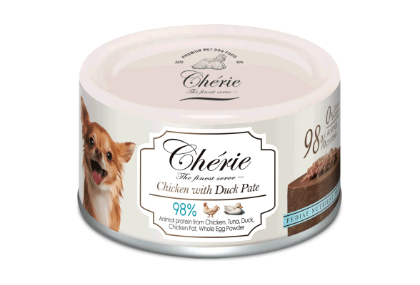 Cherie Small Breed Вологий корм для собак дрібних порід, з куркою та качкою в гарбузовому соусі, 80 г