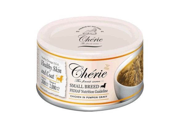 Cherie Small Breed Вологий корм для собак, курка в гарбузовому соусі, 80 г