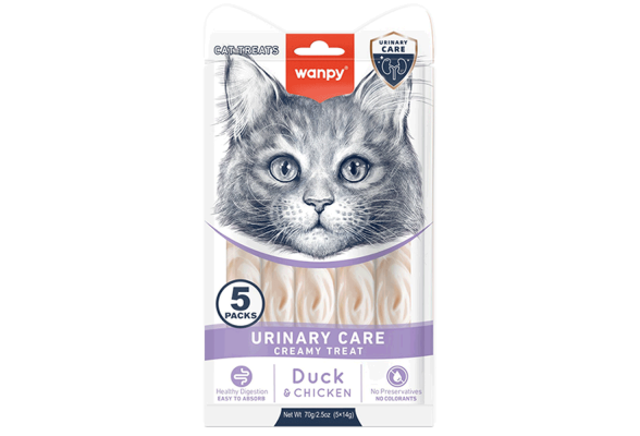 Wanpy Joint Support Функціональні рідкі ласощі для котів, качка та курка,  70 г