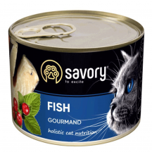 Savory Вологий корм для вибагливих котів, з рибою, 200 г